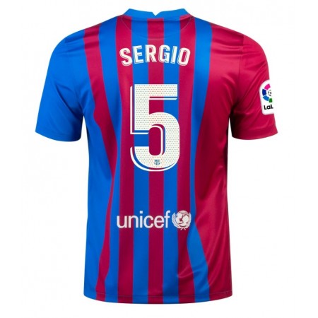 Billiga Fotbollströjor FC Barcelona Sergio Busquets 5 Hemma tröja 2021/22 Kortärmad